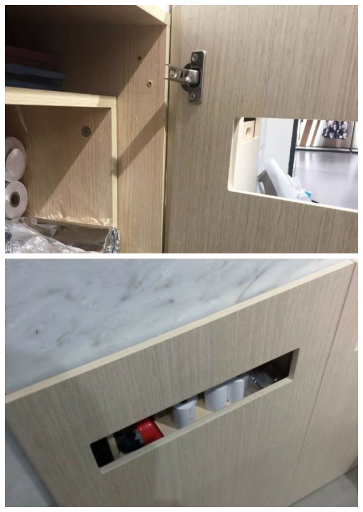 立柜铰链松动导致柜门无法关闭